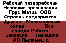 Рабочий-разнорабочий › Название организации ­ Груз-Метиз, ООО › Отрасль предприятия ­ Другое › Минимальный оклад ­ 25 000 - Все города Работа » Вакансии   . Ненецкий АО,Пылемец д.